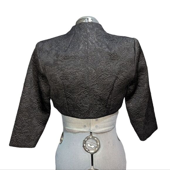 Badgley Mischka black brocade jacket 🆕 - Picture 3 of 8